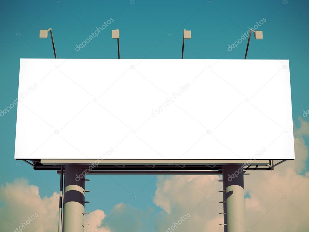 Billboard with empty screen