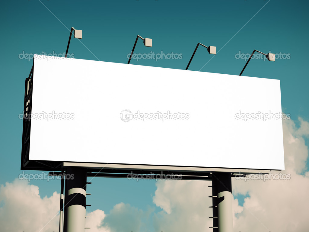 Billboard with empty screen
