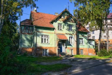 svetlogorsk (eskiden raushen) mimarisi. Kaliningrad bölgesi, Rusya Federasyonu