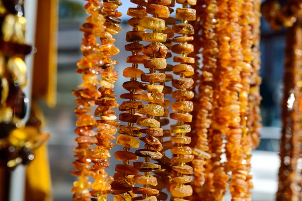 Amber necklace — Stock Photo, Image