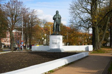 heykeli johann christoph friedrich von schiller, Alman şair, filozof, tarihçi ve yazar Kaliningrad, Rusya Federasyonu.