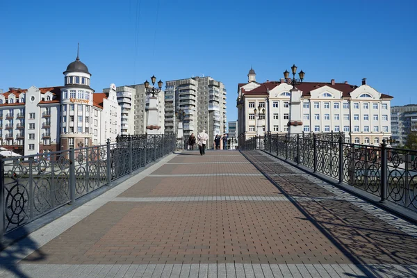 Ethnographisches und Handelszentrum, Damm des Fischerdorfes in Kaliningrad, Russland. — Stockfoto