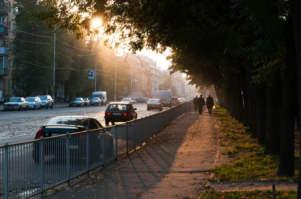 Вечерняя улица Калининграда. Россия — стоковое фото