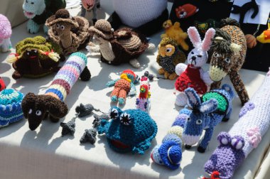 sokak ticaret malları folk art kutlama günü şehir Kaliningrad, Rusya'nın