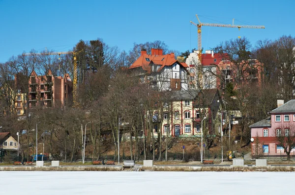 Construction of houses in Svetlogorsk — Stock Photo, Image