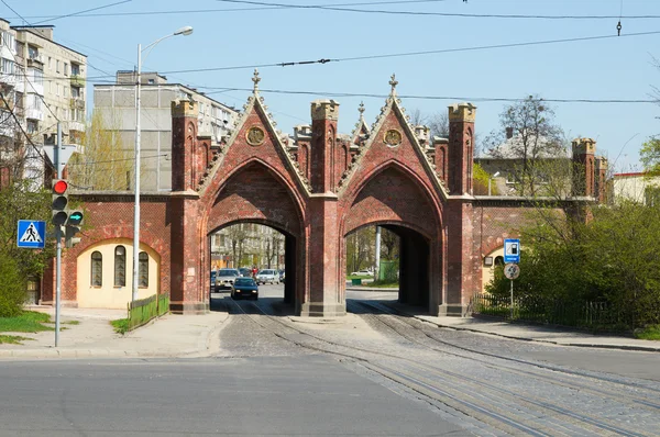 Бранденбурзьких воріт (brandenburger tor). Калінінград. Росія — стокове фото