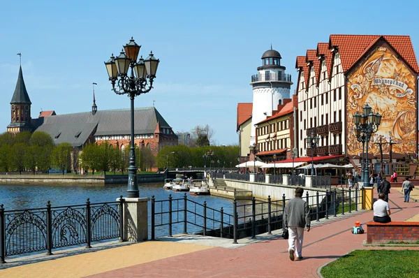 Balıkçı köyü. Etnografik ve Kaliningrad Ticaret Merkezi. Rusya — Stok fotoğraf