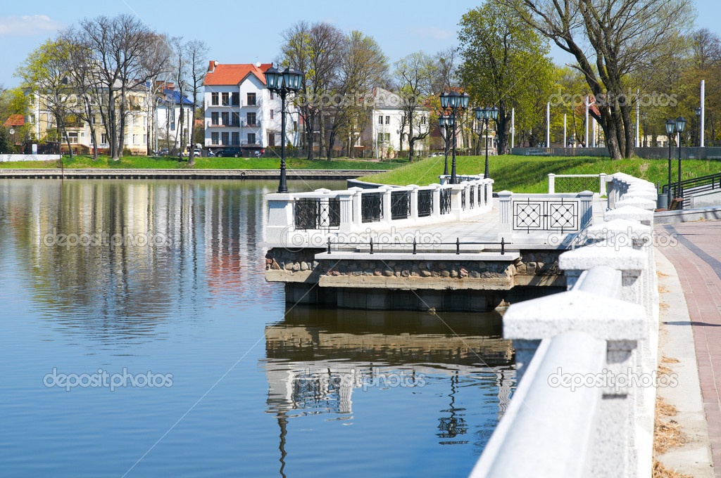 Embankment of Upper Pond. Kaliningrad