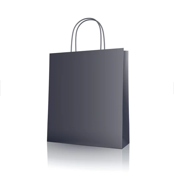 Borsa shopping in carta nera — Foto Stock