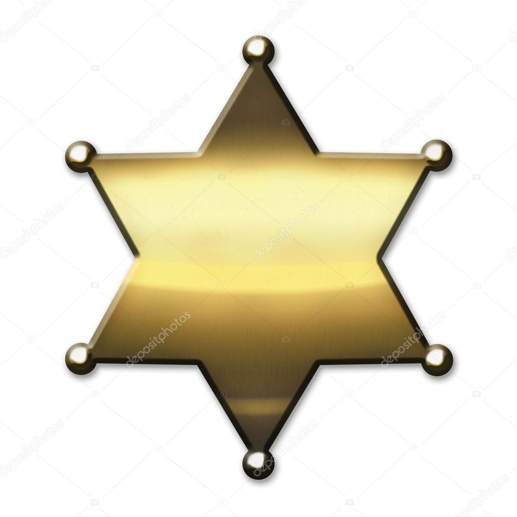 Golden Sheriff Badge