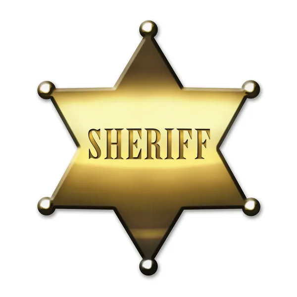 Insignia del Sheriff de oro —  Fotos de Stock