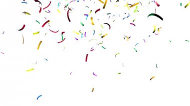 animasyon düşen renkli konfeti