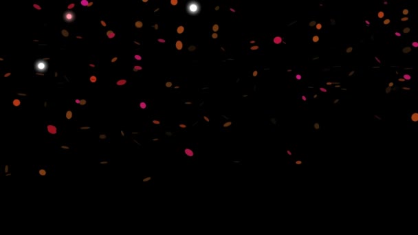 Animation vom Konfettifallen — Stockvideo
