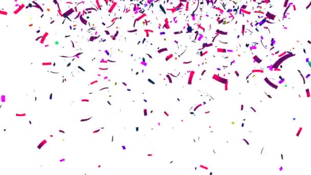 Animation of colorful confetti falling — Stock Video © gl0ck #42798507
