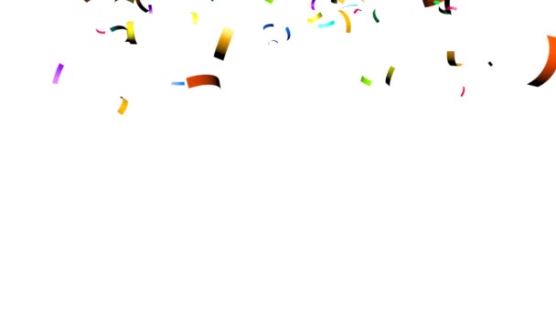 Animation of colorful confetti falling — Stock Video