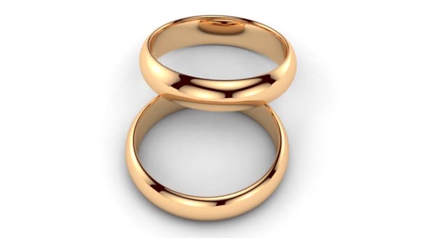 Pair of golden rings — Wideo stockowe