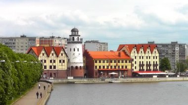 Kalininingrad 'daki Balıkçı Köyü. Rusya