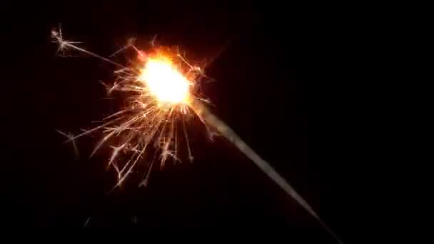 Burning sparkler — Stock Video