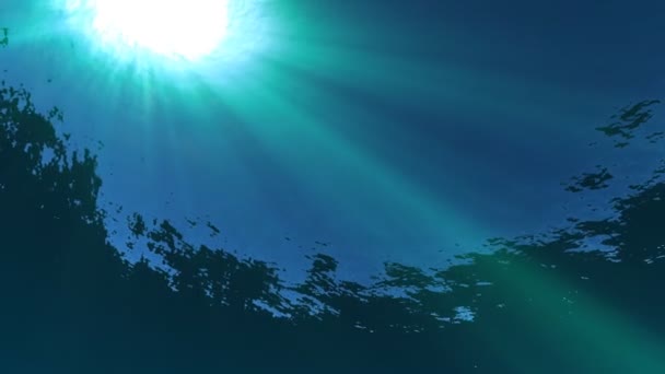 Lumière du soleil sous-marine 