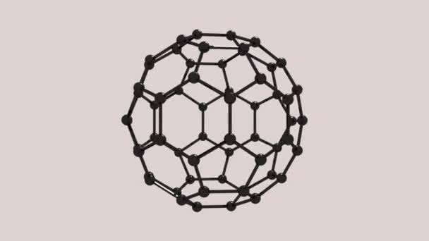 3D-molekulares kugelförmiges Gitter — Stockvideo