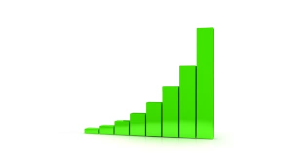 Geschäftsdiagramm mit rotem Pfeil — Stockvideo