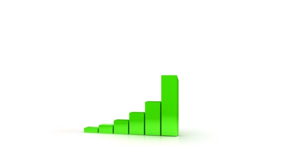 Business diagram med röd pil — Stockvideo