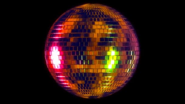 Disco bal met alpha matte — Stockvideo