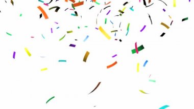 animasyon düşen renkli konfeti