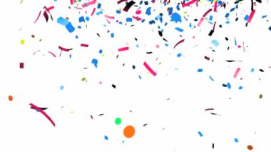 animasyon düşen renkli konfeti
