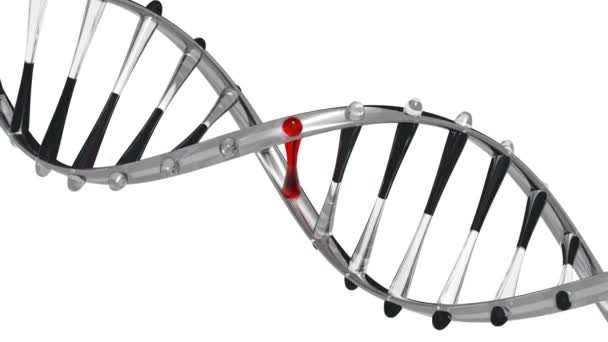 Стеклянная цепочка ДНК — стоковое видео