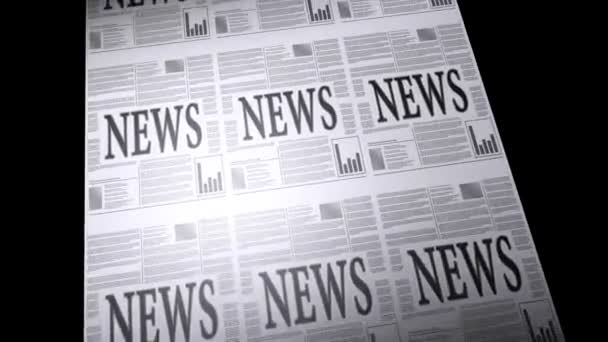 Impresión de periódicos, en bucle — Vídeo de stock