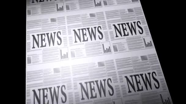 Stampa su carta da giornale, in loop — Video Stock