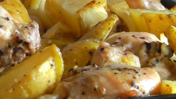 Makro kentang goreng — Stok Video