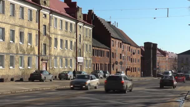 Ulica z Kaliningradu — Wideo stockowe