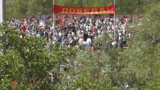 Ημέρα της νίκης στο Καλίνινγκραντ. Ρωσία — Αρχείο Βίντεο