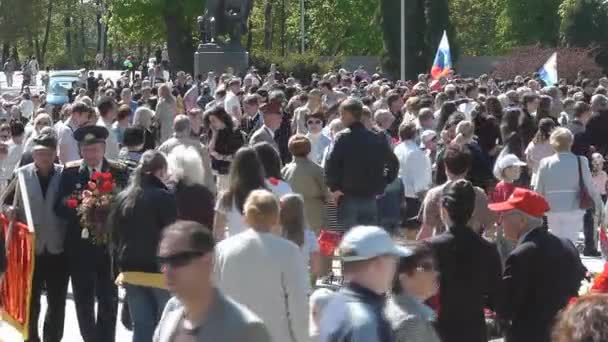 Siegestag in Kaliningrad. Russland — Stockvideo