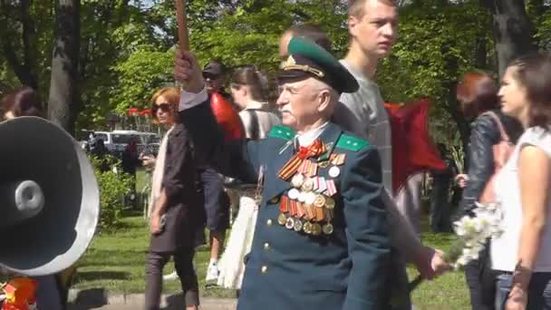 Dia da Vitória em Kaliningrado. Rússia — Vídeo de Stock