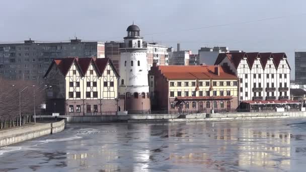 Vis dorp in kaliningrad — Stockvideo