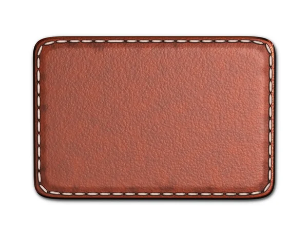 Blank leather label — Stock Photo, Image