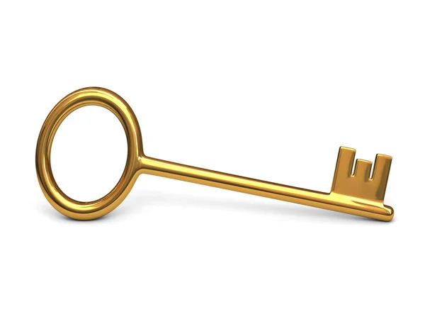 Antique gold key — Stock Photo, Image
