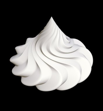 Whipped cream isolated