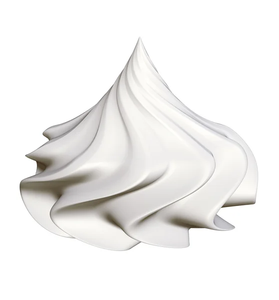 Whipped cream - isolated on a white background, clipping path included - St...