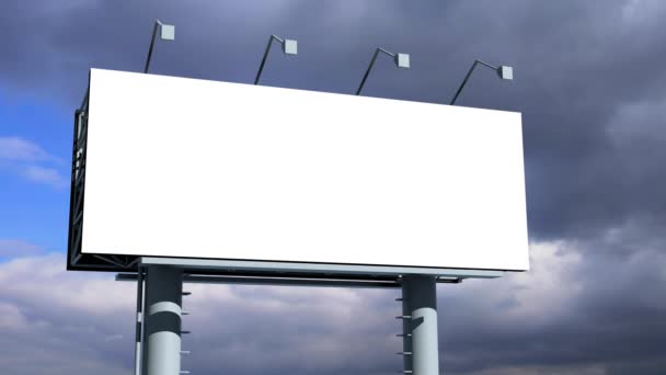 Boş ekran ile billboard — Stok video