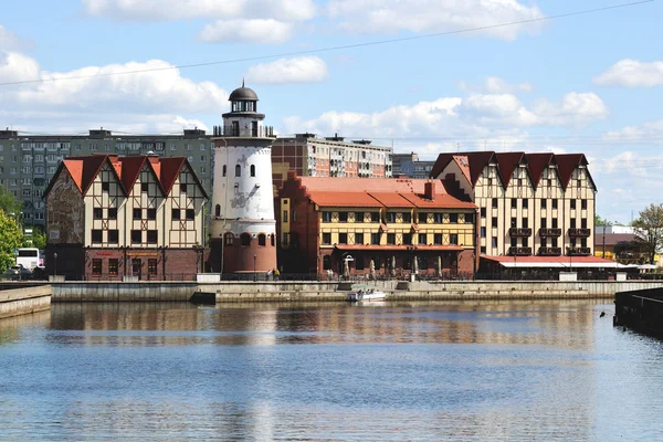 Nasyp wioski rybackiej w Kaliningradzie — Zdjęcie stockowe