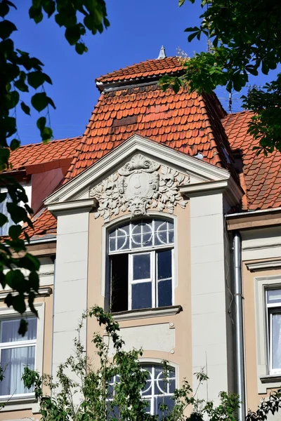 Façade de la vieille maison prussienne — Photo