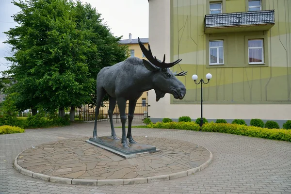 Skulptur av älg. Sovietsk — Stockfoto