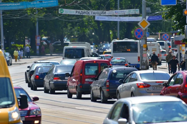 Car traffic in Kaliningrad — Stock Photo, Image