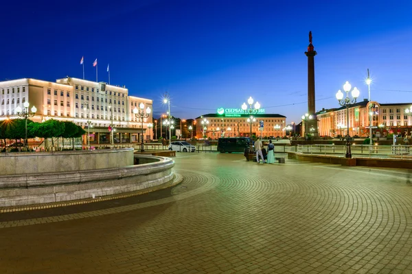 Seger (pobedy) torget i kaliningrad Royaltyfria Stockbilder