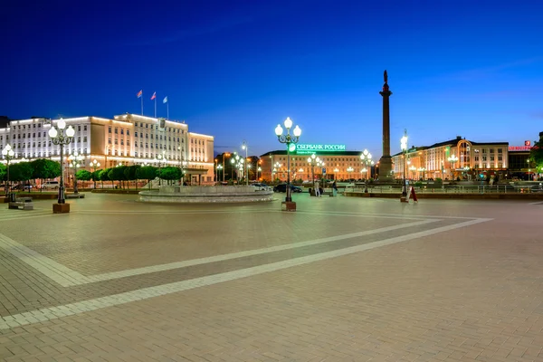 Plac Zwycięstwa (Pobiedy) w Kaliningradzie Zdjęcia Stockowe bez tantiem