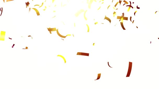 Gouden confetti — Stockvideo